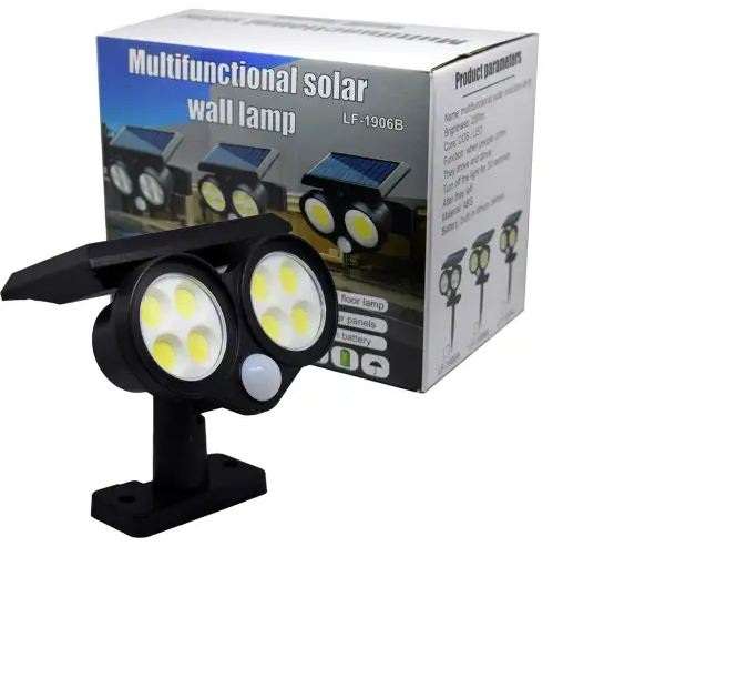 FA-1906B Solar Powered Cob Light Wall And Garden Lamp 200lm