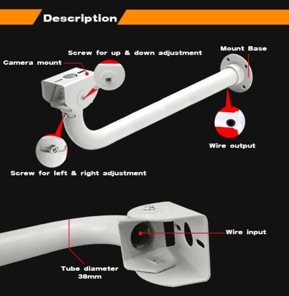 XF0556 CCTV  Wall Bracket 30-60cm