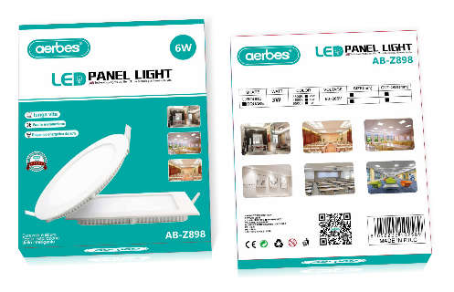 Aerbes AB-Z898-1 Square Concealed Panel Ceiling Light 6W