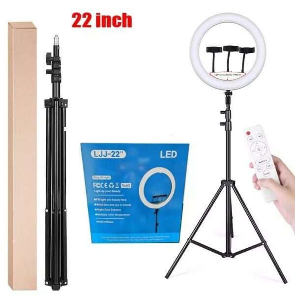 LJJ-56 56cm 22 inch Ring Light for Social Media Videos With Tripod Stand