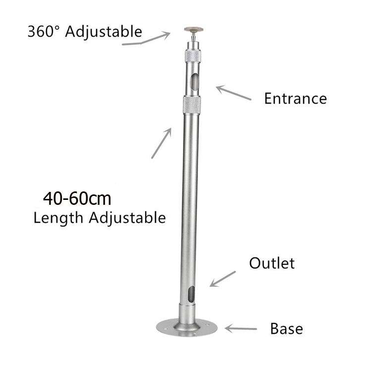 Jiageng JG20375516 Adjustable Metal Outdoor/Indoor Mount Telescopic Camera Bracket Stand 60-120cm