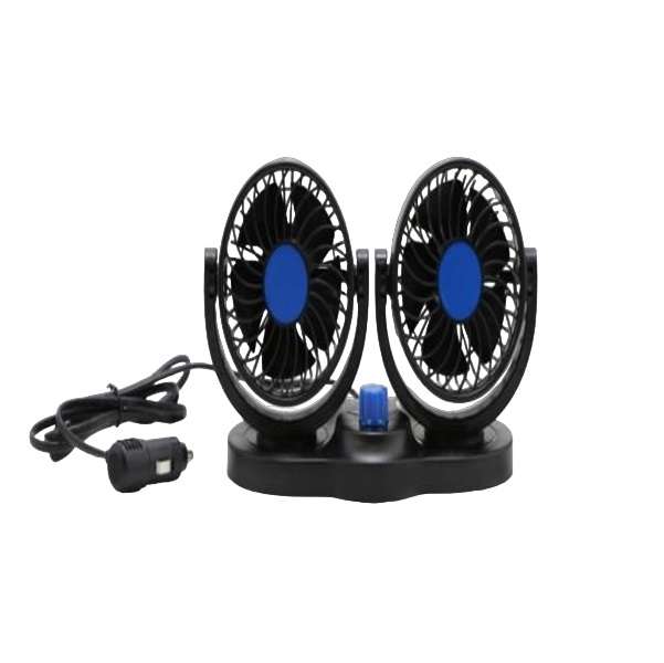 HX-T202 Dual Head Car Cigarette Lighter Fan 4.5