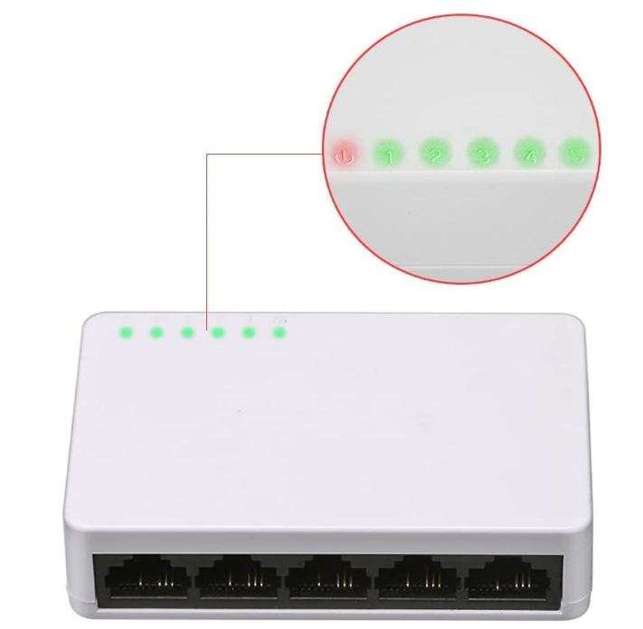 XF0584 Desktop 5-Port Fast Ethernet Switch 10/100Mbps