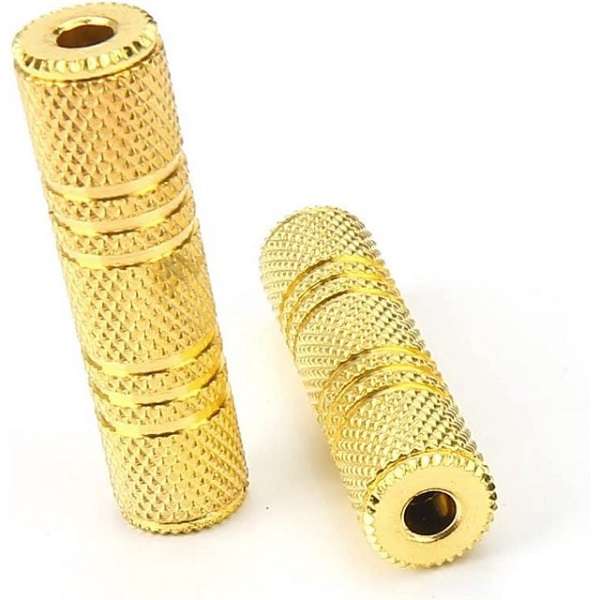 SE-L132 Aux Coupler, 3.5mm Female to Female Adapter Stereo Connector Pack of 100