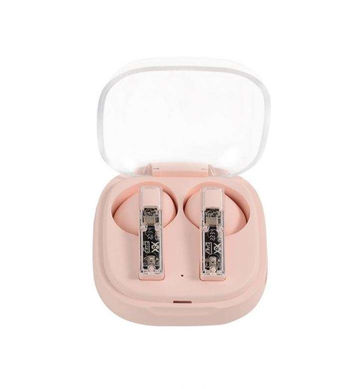 AS-50274 TWS Wireless Bluetooth Clear Headphones With Charging Case