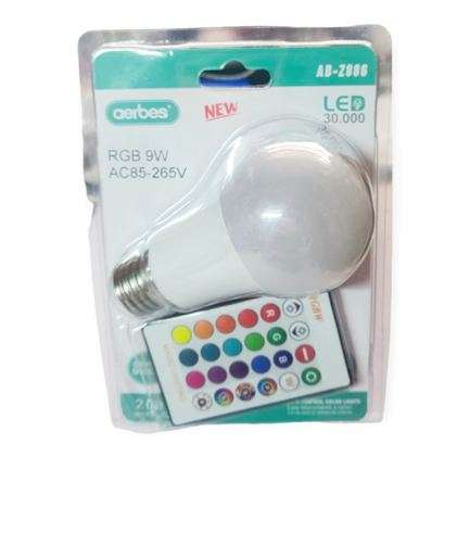 Aerbes AB-Z886 RGB LED E27 Bulb With Remote Control 9W
