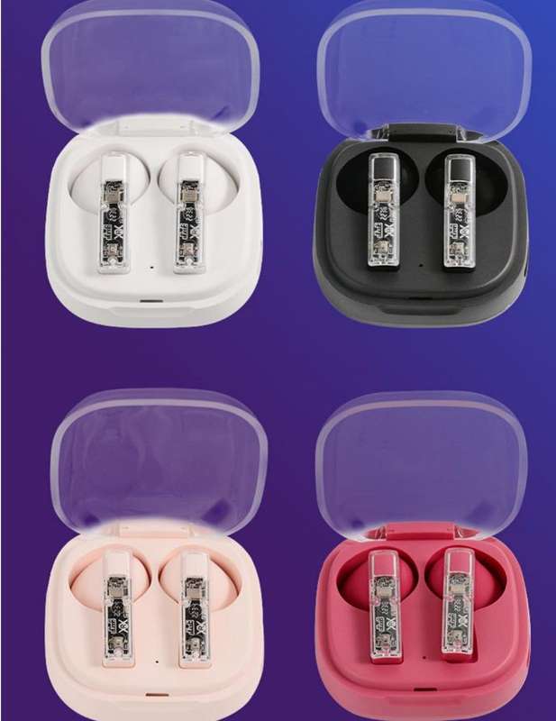 AS-50274 TWS Wireless Bluetooth Clear Headphones With Charging Case