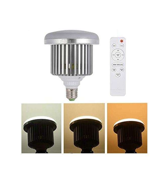 SE-108 Photographic Lighting LED E27 Bulbs With Remote Control Remote 85W