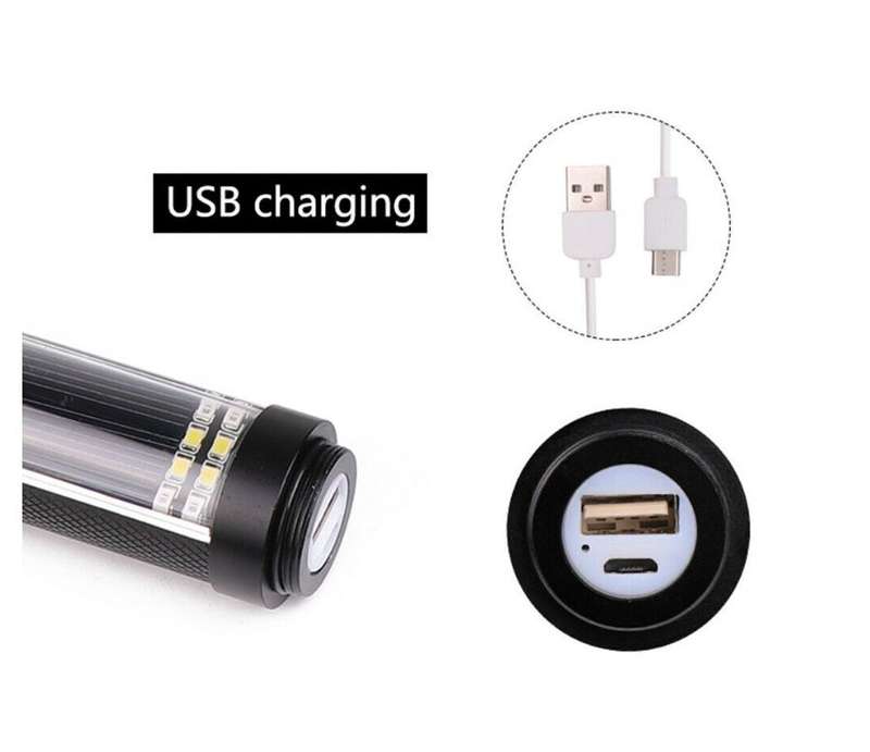 FA-T09 Solar Powered Dual USB Charging Glare Aluminum Alloy Flashlight