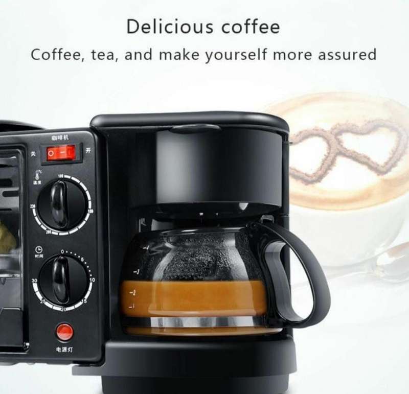 RAF R.5308B Breakfast Maker 9L With Oven Coffee Maker And Frying Pan 3 In 1