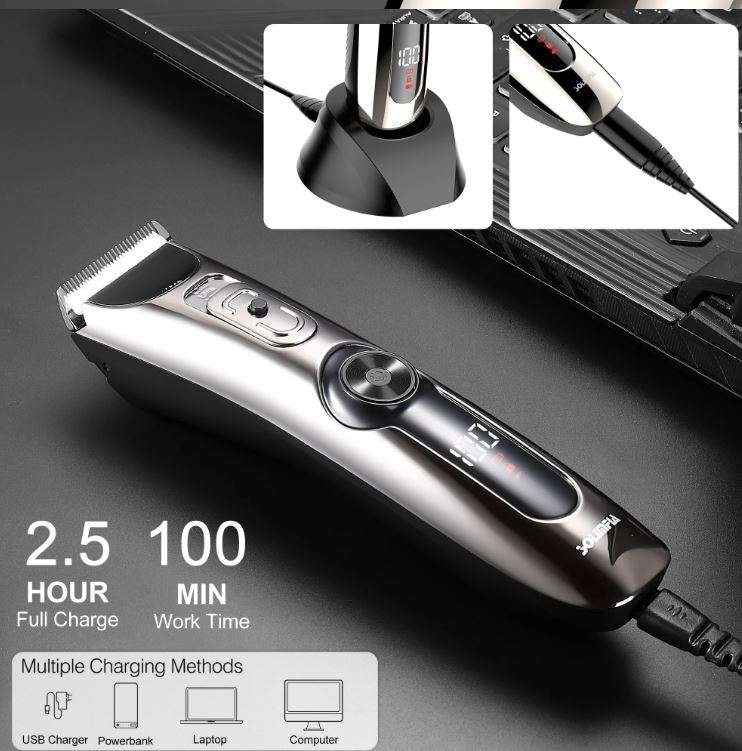 Aerbes AB-LF01 Electric Rechargeable Barber Clippers 2000mah Battery