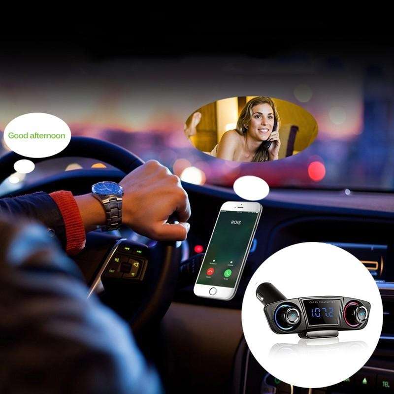 Aerbes AB-Q513 Car Bluetooth FM Modulator 3.1A Dual USB Port