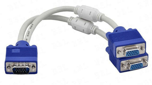 XF0560  VGA 1 To 2 Splitter Adapter Cable