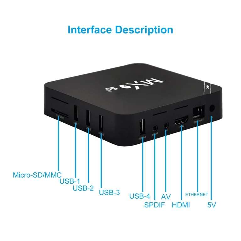 MX9 Andorid 13.1 4K TV Box 4GB + 64GB