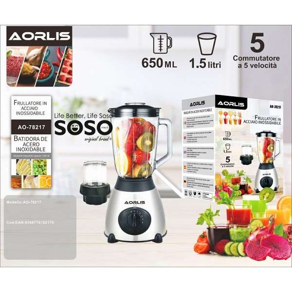 Aorlis AO-78217  Stainless Steel Blender