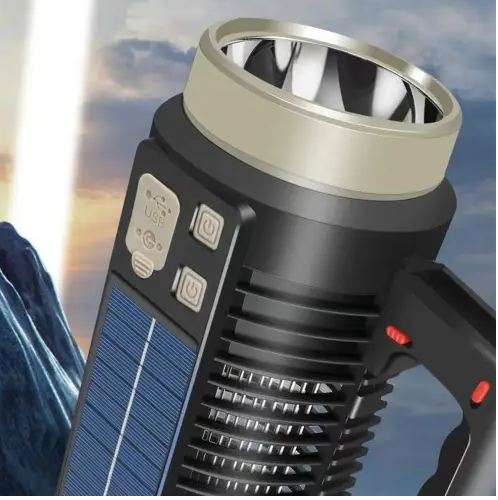 FA-5170 Solar Powered Searchlight With Mosquito Electric Shock Killer