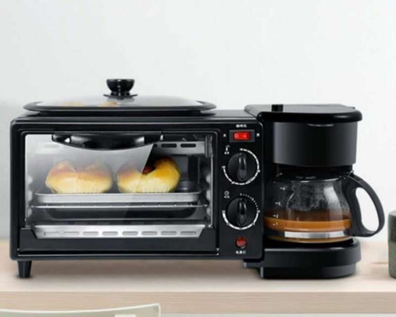 RAF R.5308B Breakfast Maker 9L With Oven Coffee Maker And Frying Pan 3 In 1
