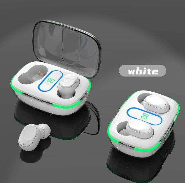 Y90 TWS Transparent Shell Digital Display Bluetooth Headset AB-D482