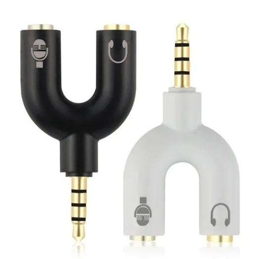 JHL JH-222 Earphone Splitter 3,5mm 1 Male To 2 Female U Shape Stereo 2 Way Converter