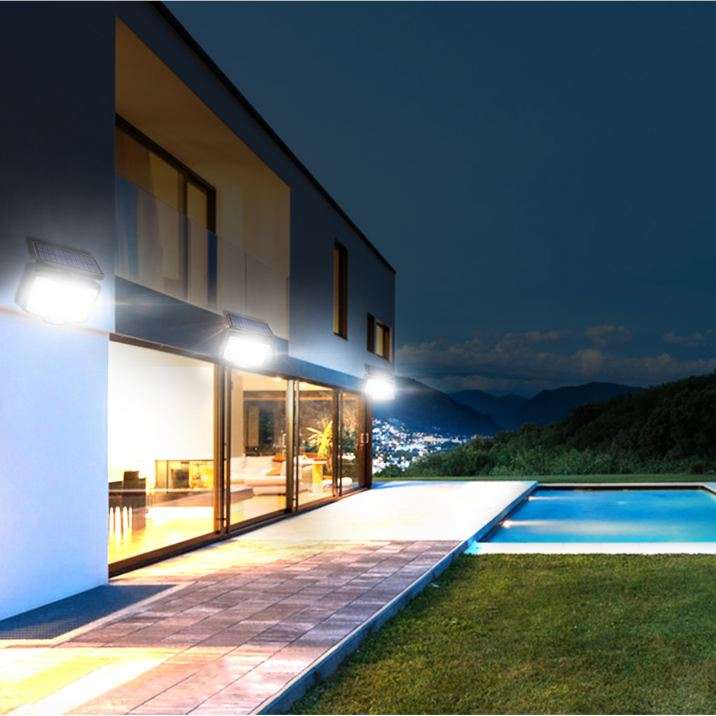 FA-2168B Solar Powered Sensor 104COB Wall Light