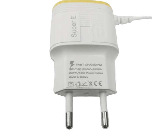 Supper-E Fast Wall Charger with Built In Micro USB Cable