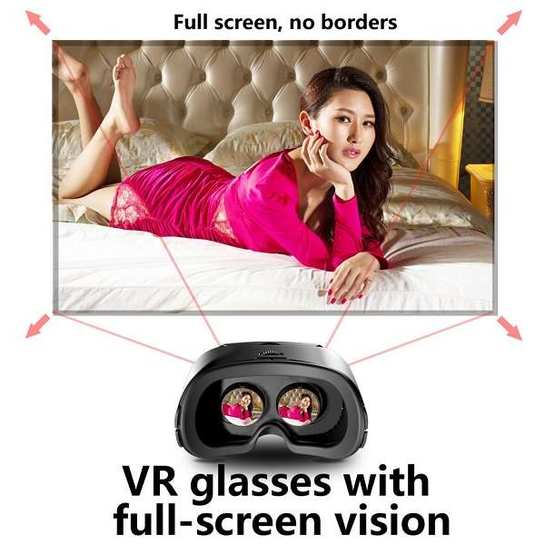 VRG Pro X7 VR Glasses Virtual Reality Wide Angle For 5 To 7 Inch Smartphone