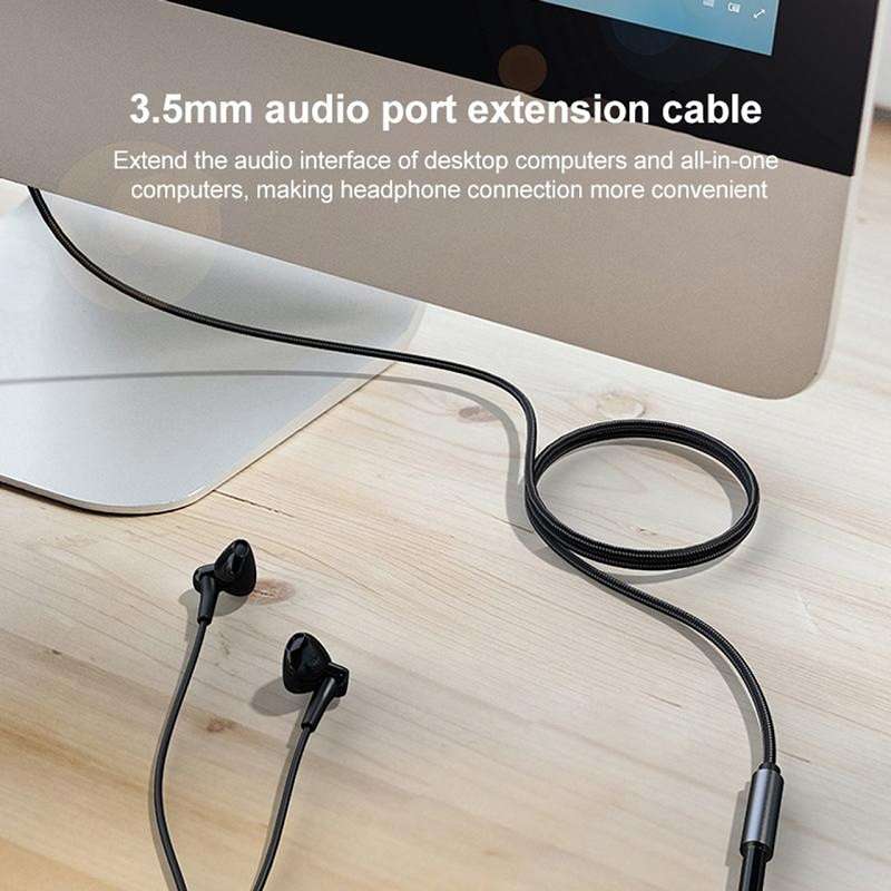 Wolulu AS-51197 Male 3.5mm To Female 3.5mm Aux Cable 1.5m