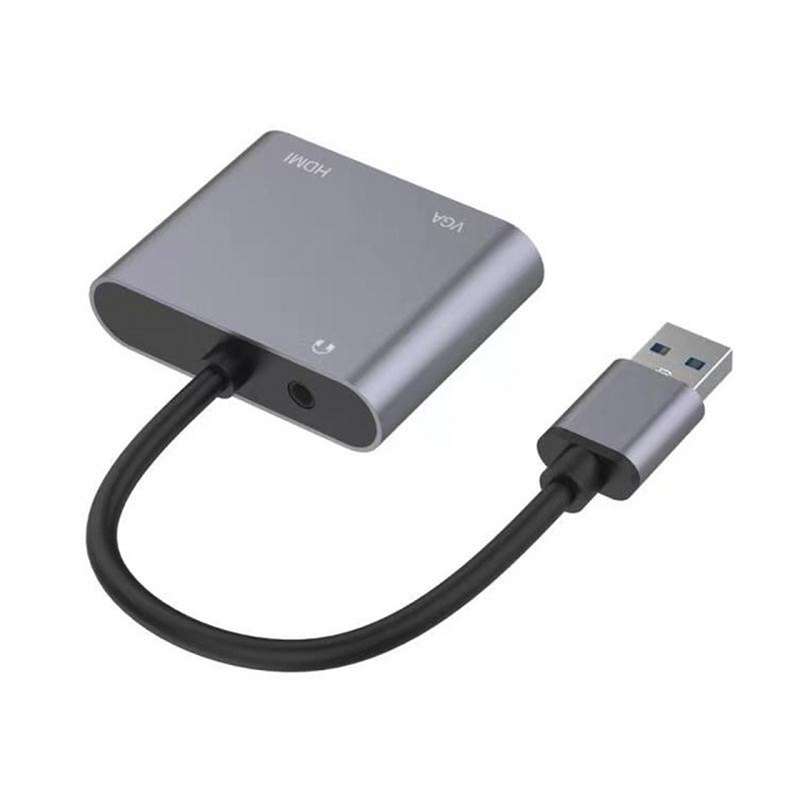 SE-L105 USB 3.0 To HDMI + VGA With AUX