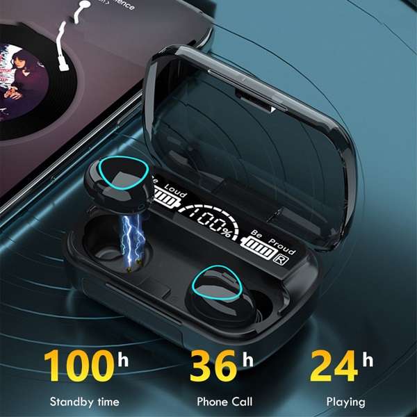 M10 TWS wireless Bluetooth V5.3 Earphones With 1200Mah Battery