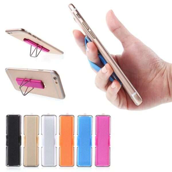 015 Universal Phone Holder Mount Finger Grip Elastic Band Strap With Stand For Smartphone Kickstand