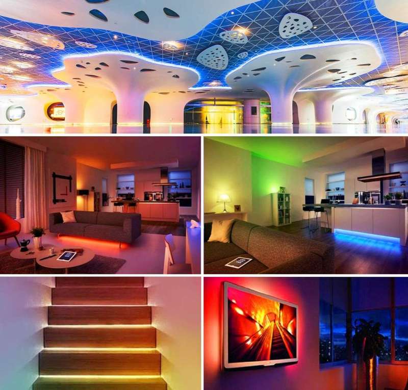 XF0564 RGB LED Strip Light 12V Bluetooth App and Remote Control 10M
