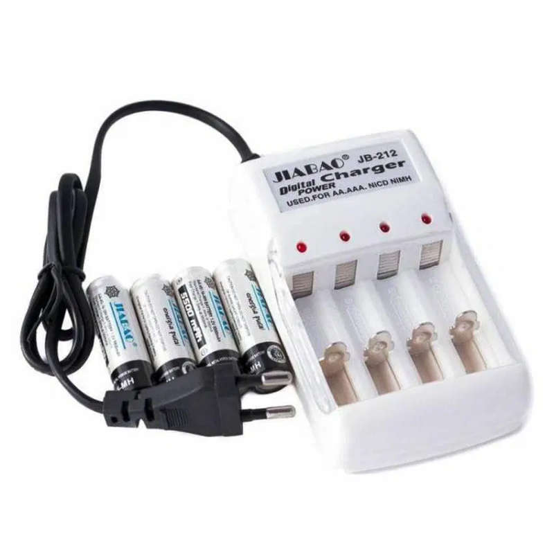 Jiabao JB-212 Battery Charger For AA/AAA Batteries With 4 AAA Batteries