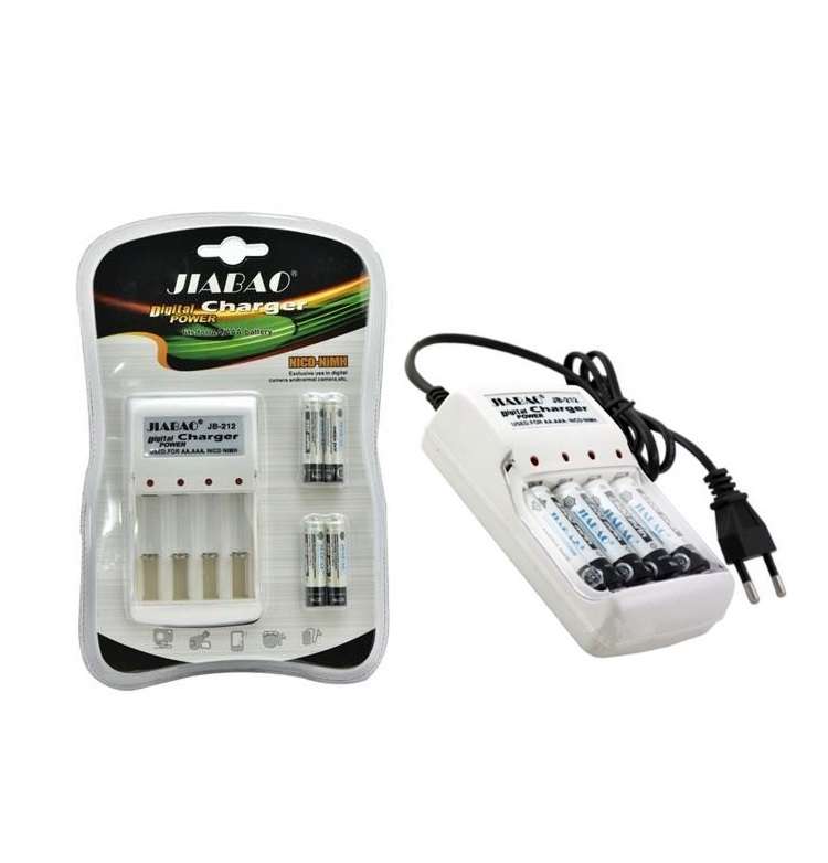 Jiabao JB-212 Battery Charger For AA/AAA Batteries With 4 AAA Batteries