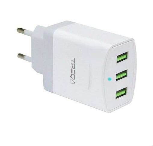 Treqa CH-623 3 Port USB Charger 3.1A