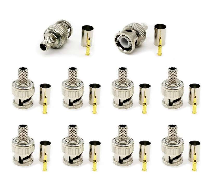 Cold Pressed BNC Male 75-5 Wire Joint Pack Of 100