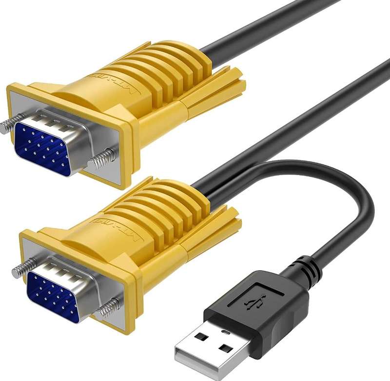 XF0180 2-in-1 USB VGA KVM Cable 2m