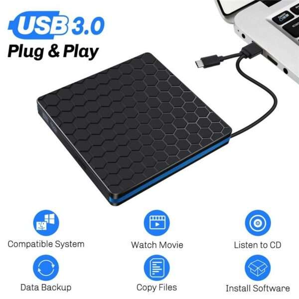 Type-C External DVD Drive USB 3.0
