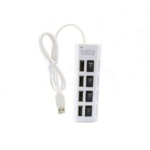 4 Port USB 2.0  High Speed HUB Data Transfer with Separate On/Off Switch