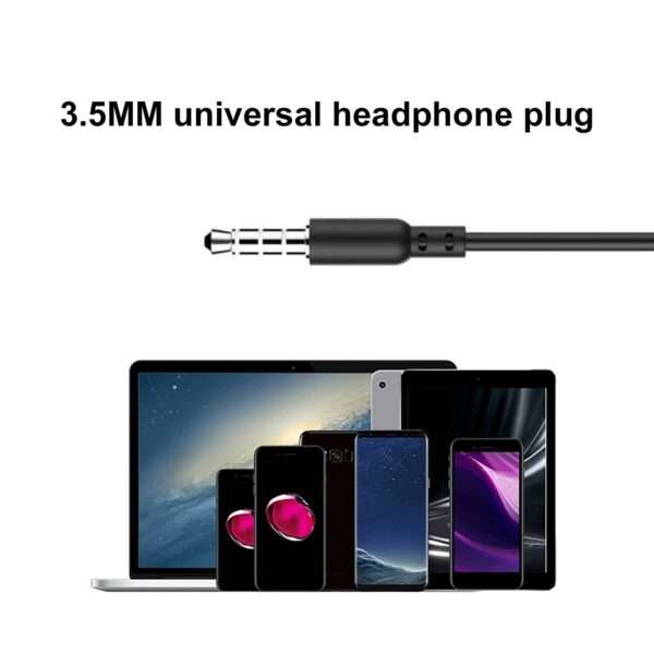 D21 Universal 3.5mm Dual Speakers Heavy Bass Dynamic In-ear Sport Wired Earphone