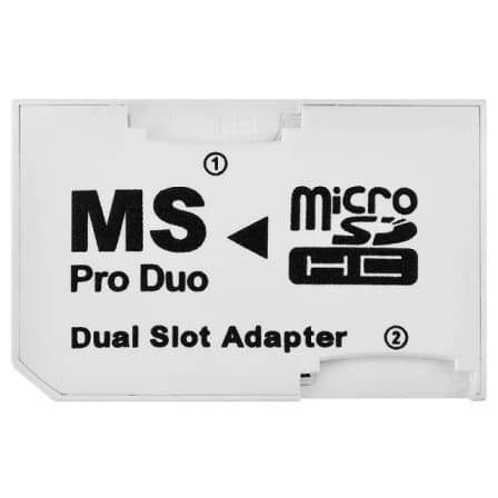 Dual Micro SD Card Adapter MS Pro Duo for PSP Converter with 16gb Micro SD Card