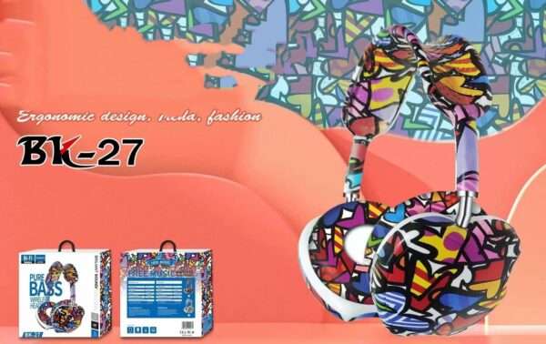 BK-27 Bluetooth 5.1 Graffiti Headphones