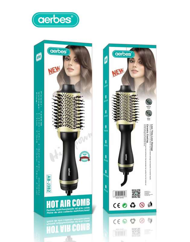 Aerbes AB-J382 Hot Hair Comb Ceramic Coating Protection 3 Modes 1200W