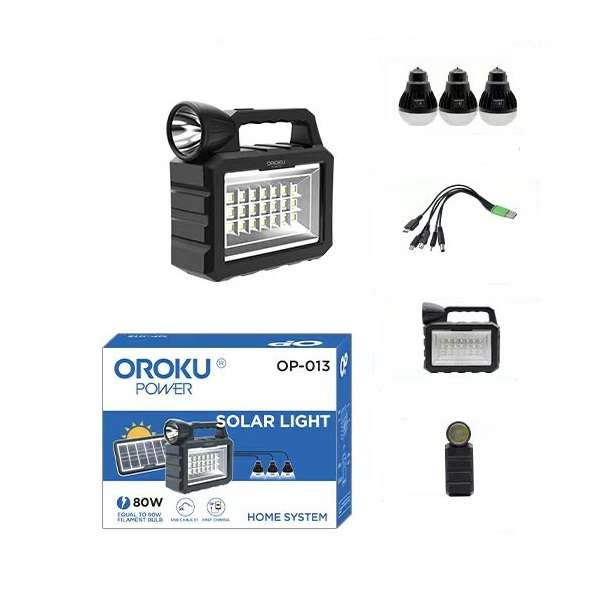 Oroku Power OP-013 Solar Powered Lighting System Separate 6V 4W Solar Panel 80W