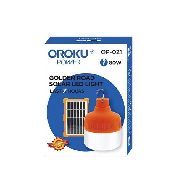 Oroku Power OP-021 Solar Hanging Light Bulb 80W With 1000mah Battery