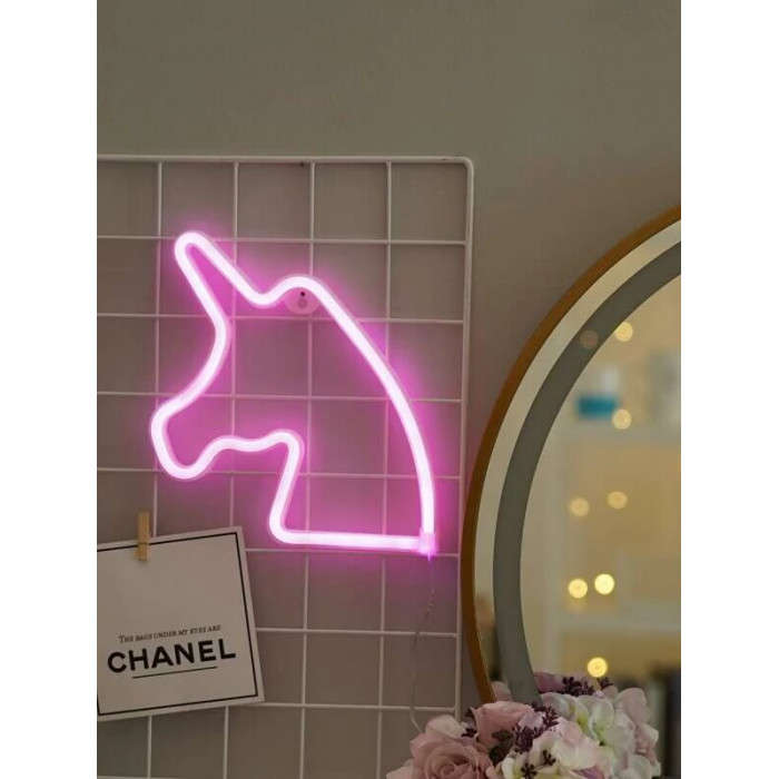 FA-A19 Unicorn Head Neon Sign Lamp USB And Battery Operated