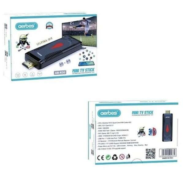 Aerbes AB-R30 Min TV Stick 4GB Ram Android 10.0