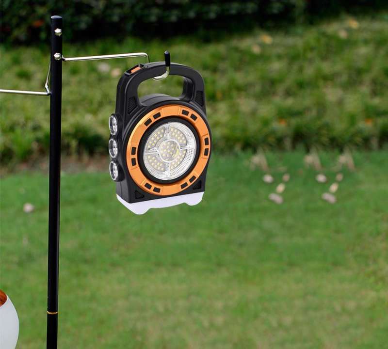 FA-6678L 20W Solar Powered Portable LED Light With 3 Light Sources and USB Charging