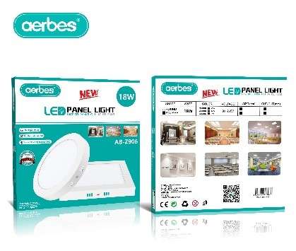 Aerbes AB-Z906-1 Square Non Isolated Wide Pressure Panel Ceiling Light 18W