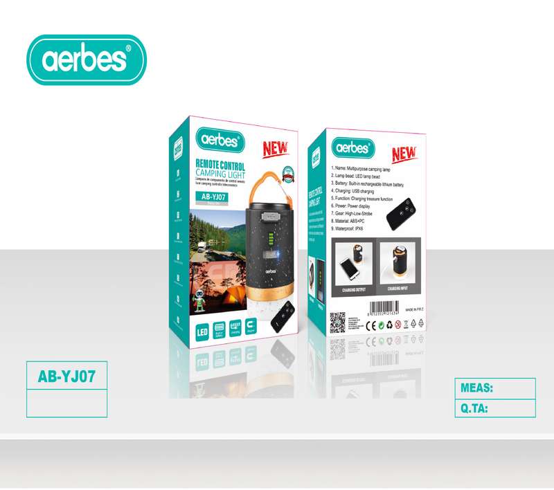Aerbes AB-YJ07 Rechargeable Magnetic Camping Light With Remote Control