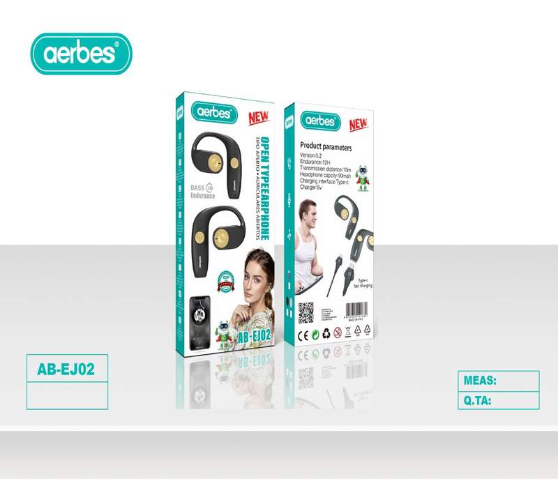 Aerbes AB-EJ02 Ear Hook Bluetooth 5.2 Sports Earphone